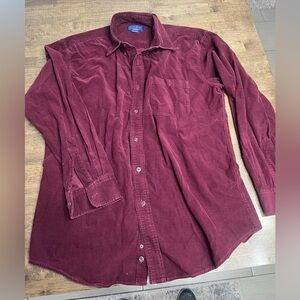 Pendleton burgundy corduroy flannel. Size l